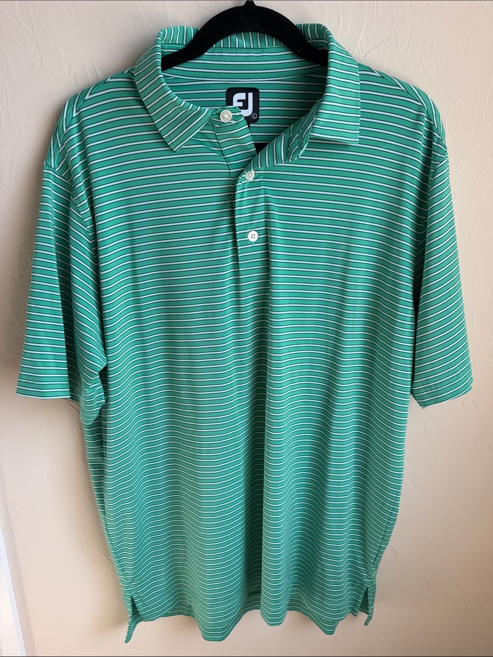 FootJoy Green Striped Polo Shirt